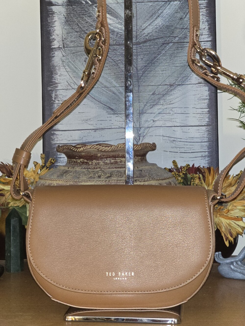 Ted Baker Equenia Brown Leather Crossbody - New Without Tags Condition